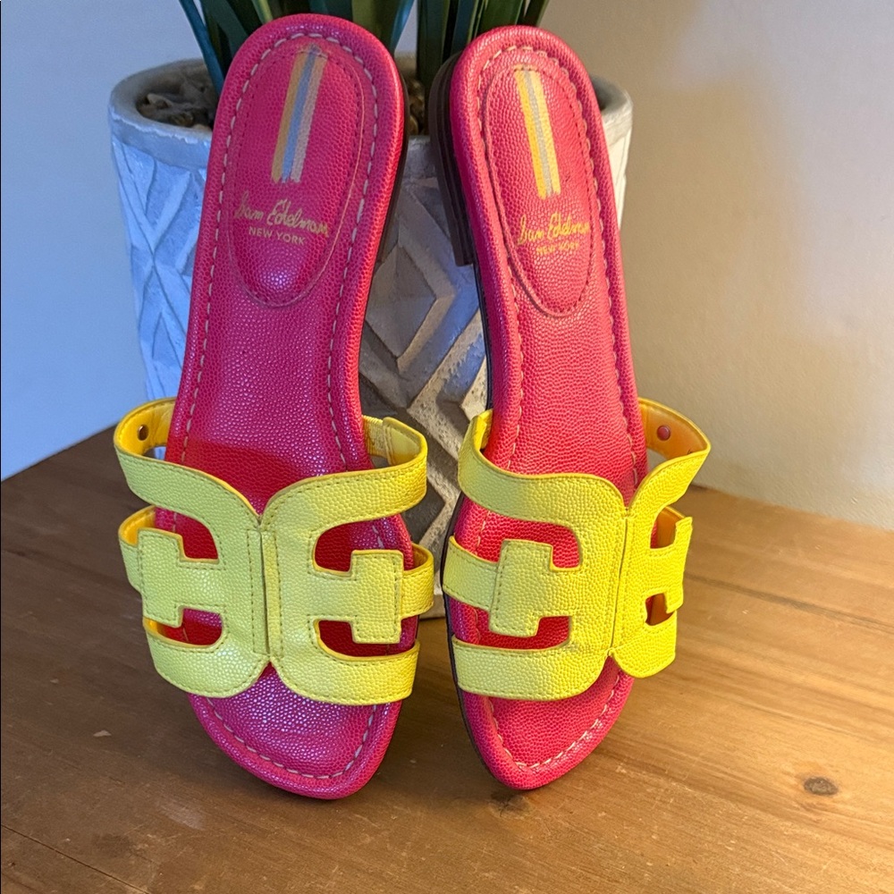 Sam Edelman Pink and Yellow Sandals